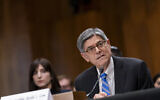 Jacob Lew, former treasury secretary under US president Barack Obama, testifies during a Senate Foreign Relations Committee hearing to examine his nomination as US ambassador to Israel, in Washington, October 18, 2023. (AP Photo/Stephanie Scarbrough)