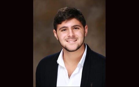 Omer Balva, seen here in his high school senior photo, was killed on Israel's northern border on October 20, 2023. (Courtesy Charles E. Smith Jewish Day School via JTA)
