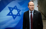 Nir Barkat, minister of economy and industry, at the Prime Minister's Office in Jerusalem on September 10, 2023. (Chaim Goldberg/Flash90)