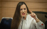 Likud MK Tally Gotliv attends a meeting of the Knesset Foreign Affairs and Defense Committee on September 26, 2023. (Chaim Goldbergl/Flash90)