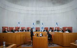 The High Court of Justice hears petitions against the government's incapacitation law, September 28, 2023. (Chaim Goldberg/Flash90)