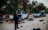The destruction caused by Hamas terrorists in Kibbutz Be'eri, near the Israeli-Gaza border, October 11, 2023. (Chaim Goldberg/Flash90)