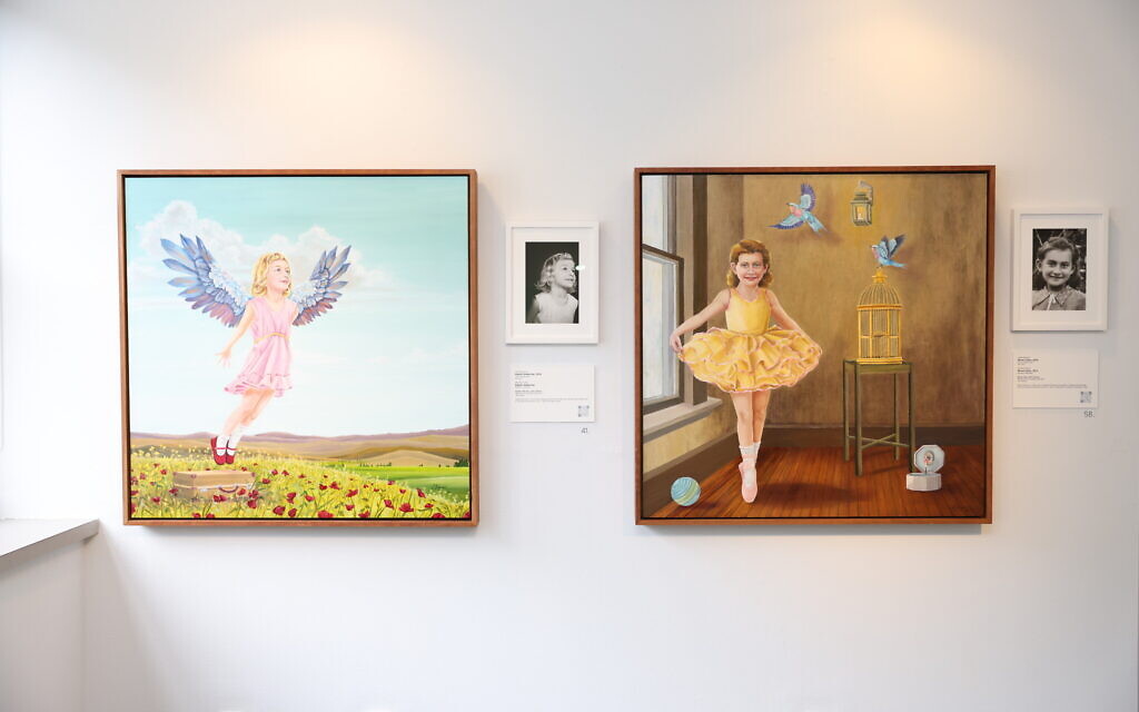 Paintings by artist Lauren Bergman as part of the exhibit 'Lives Eliminated, Dreams Illuminated,' spearheaded by the Dr. David M. Milch Foundation. (Courtesy of the Dr. David M. Milch Foundation)