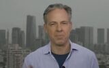 Screen capture from video of CNN anchor Jake Tapper broadcasting from Tel Aviv, October 29, 2023. (X. Used in accordance with Clause 27a of the Copyright Law)