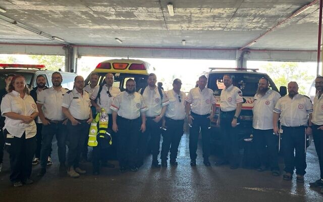 French and American medical professionals who have come to Israel to volunteer during the war with Gaza. (MDA) French and American medical professionals who have come to Israel to volunteer during the war with Gaza. (MDA)