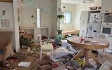 The remains of a home at Kibbutz Be'eri, destroyed by Hamas attack on October 7, seen on October 20, 2023. (Carrie Keller-Lynn/The Times of Israel)