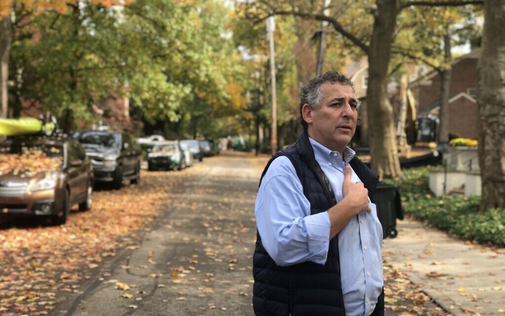 Rabbi Aaron Bisno in Pittsburgh, Pennsylvania, in 2020. (Danielle Ziri)