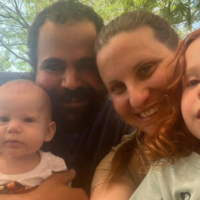The Bibas family, father Yarden, mother Shiri, baby Kfir and four-year-old Ariel, were taken captive by Hamas terrorists on October 7, 2023 from Kibbutz Nir Oz. (Courtesy)