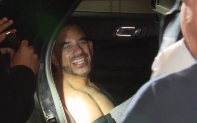 The suspect in a home invasion in Los Angeles on October 25, 2023. (Screen capture/Fox 11 news)
