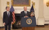 US President Joe Biden speaks about the terror attack against Israel, October 7, 2023. (Screenshot/Used in accordance with clause 27a of the copyright law)