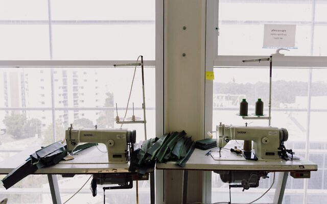 Hundreds of volunteers work in shifts every day at Tel Aviv's Shenkar design school, helping the IDF outfit gear for soldiers in the 2023 Israel-Hamas War (Courtesy Yahav Trudler)