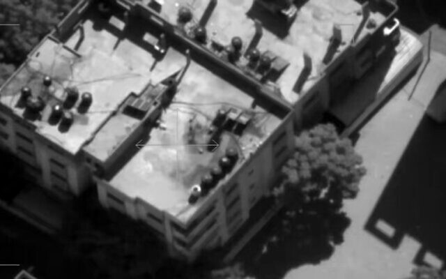 Footage from an IDF airstrike against a Hamas command center on October 20, 2023. (IDF) Footage from an IDF airstrike against a Hamas command center on October 20, 2023. (IDF)