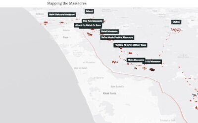 Mapping the Massacres: Interactive map (screenshot)
