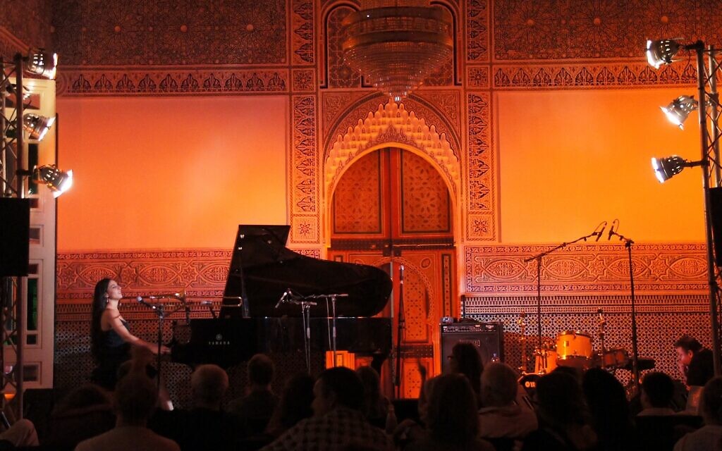 Nani Vazana performs at the Tanjazz festival in Tangier, Morocco, September 14, 2017. (Courtesy of Vazana/via JTA)