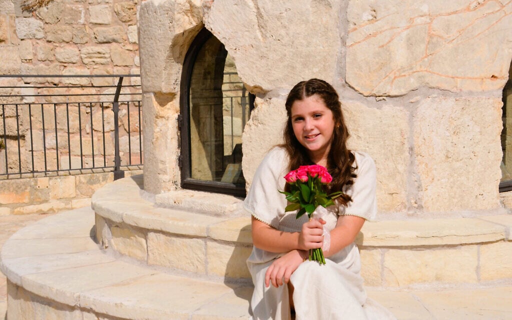 Rotem Sapir from Kfar Maimon celebrated her bat mitzvah at the Tower of David Museum, with a free photo shoot offered for evacuees from the October 7, 2023, Hamas attacks; her mother, Liat Sapir, commented, 'When we put our story in the perspective of 2,000-plus years, how much hope it gives' (Courtesy Tower of David Museum/Sharon Marks Atshul) Rotem Sapir from Kfar Maimon celebrated her bat mitzvah at the Tower of David Museum, with a free photo shoot offered for evacuees from the October 7, 2023, Hamas attacks; her mother, Liat Sapir, commented, 'When we put our story in the perspective of 2,000-plus years, how much hope it gives' (Courtesy Tower of David Museum/Sharon Marks Atshul)