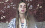 A screenshot from a clip published by the Hamas terror group on October 16, 2023, showing Mia Schem, an Israeli woman abducted by terrorists from a music festival during a massacre by Hamas gunmen on October 7, 2023. (Screenshot: X; used in accordance with Clause 27a of the Copyright Law)