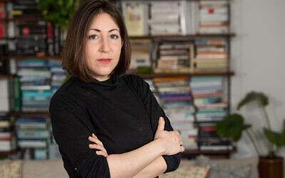 Deborah Feldman poses in her living room in Berlin, March 10, 2020. (Christophe Gateau/picture alliance via Getty Images via JTA)