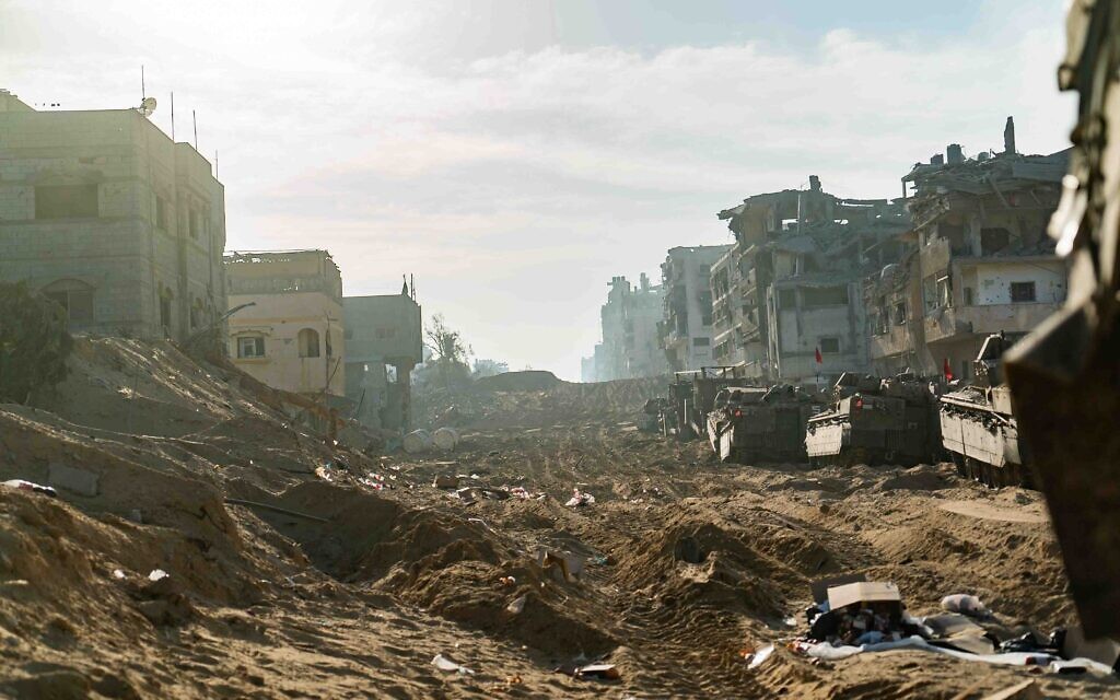 Israel troops operating in the Gaza Strip in this handout photo released on November 15, 2023. (IDF)