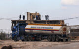 A truck carrying fuel which crossed into Rafah in the southern Gaza Strip on November 15, 2023, amid the ongoing battles between Israel and Hamas. (SAID KHATIB / AFP)