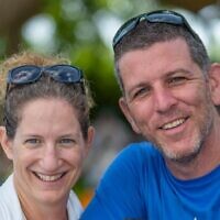 Tal Haimi (right) with his wife Ela, was abducted by Hamas terrorists on October 7, 2023, from Kibbutz Nir Yitzhak. His family was told on December 13, 2023, that he was killed during the October 7 attack. His body was returned to Israel on October 20, 2025. (Courtesy)