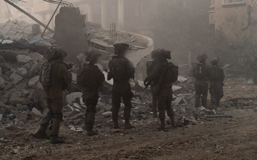 IDF ground forces operate in the northern Gaza Strip, in this photo released for publication on November 6, 2023. (Israel Defense Forces)