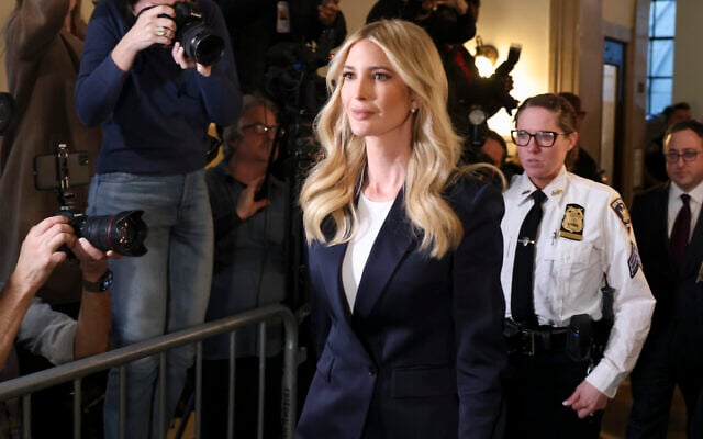 Ivanka Trump arrives at New York Supreme Court, in New York, November 8, 2023. (AP Photo/Yuki Iwamura) Ivanka Trump arrives at New York Supreme Court, in New York, November 8, 2023. (AP Photo/Yuki Iwamura)