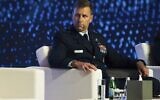 US Air Force Brig. Gen. David A. Mineau attends the Dubai International Air Chiefs' Conference in Dubai, United Arab Emirates, Sunday, Nov. 12, 2023. (AP Photo/Jon Gambrell)