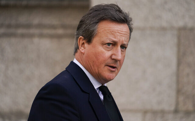 Britain's former Prime Minister David Cameron arrives at Westminster Cathedral to attend the funeral of slain member of parliament David Amess, in London, Tuesday, Nov. 23, 2021. (AP Photo/Alberto Pezzali, File) Britain's former Prime Minister David Cameron arrives at Westminster Cathedral to attend the funeral of slain member of parliament David Amess, in London, Tuesday, Nov. 23, 2021. (AP Photo/Alberto Pezzali, File)