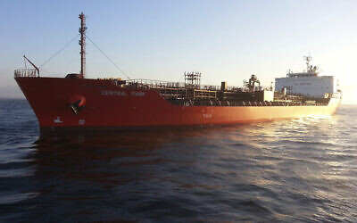 In an undated photo released by Zodiac Maritime, the tanker Central Park is seen. Attackers seized the tanker linked to Israel off the coast of Aden, Yemen, on November 26, 2023, authorities said. (Zodiac Maritime via AP)