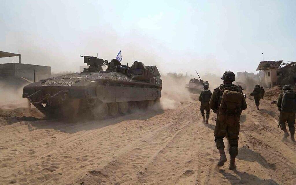 IDF troops operating in the Gaza Strip in a picture released November 4, 2023 (Israel Defense Forces)