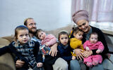 Moria Cohen speaks to press in her home in the Sheikh Jarrah neighorhood of Jerusalem in this image dated December 8, 2021. (Yonatan Sindel/Flash90)