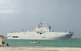 A French floating hospital arrives off the coast of Egypt on November 27, 2023. (Emmanuel Macron/X)