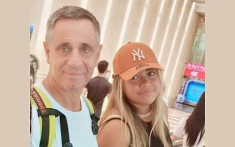 Doron Meyer and his daughter Mor Meyer (Courtesy)
