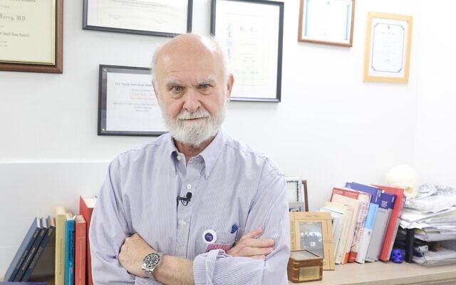 Mayo Clinic neurosurgeon Dr. Teodoro Forcht Dagi at Sheba Medical Center, Ramat Gan, October 2023. (Maayan Janus/Sheba Medical Center)