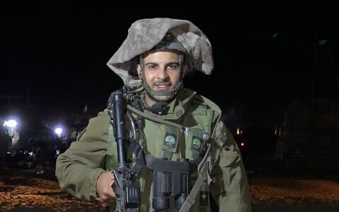 Lt. Col. Salman Habaka, the commander of the 188th Armored Brigade’s 53rd Battalion, on November 2, 2023. (Israel Defense Forces)