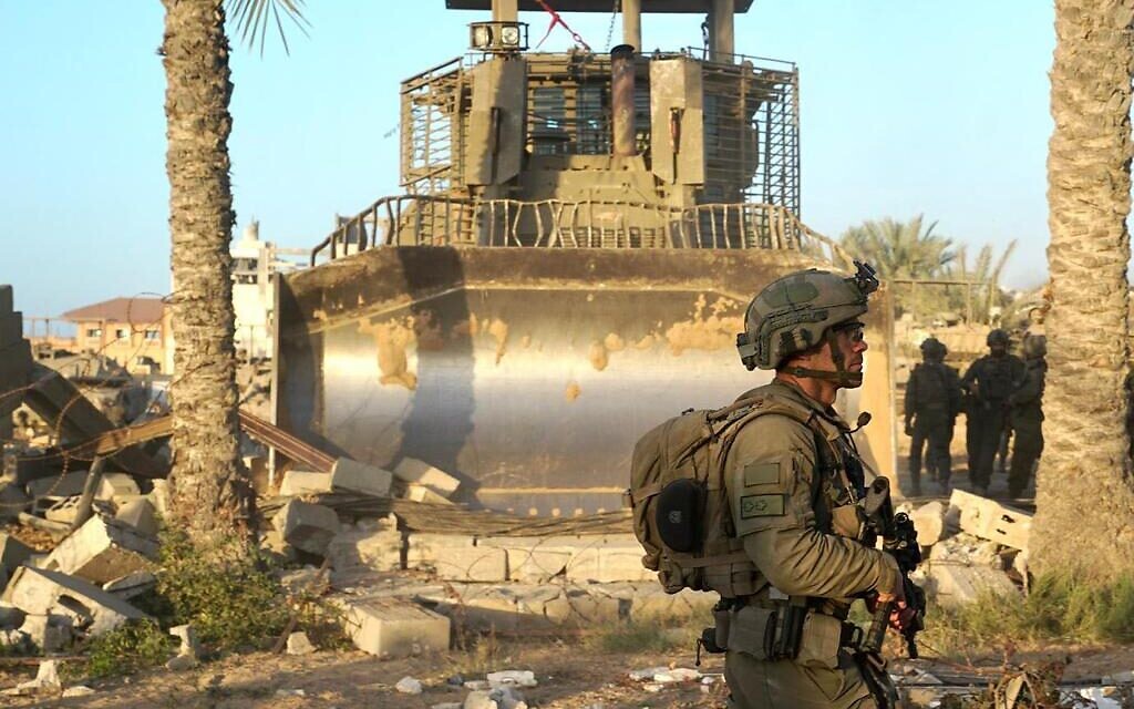 IDF soldiers in northern Gaza in a handout photo from November 11, 2023 (Israel Defense Forces)