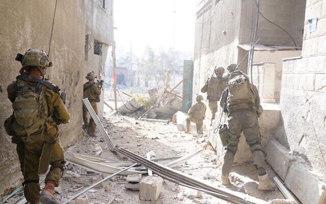 Troops of the 162nd Division operate in the Gaza Strip, in an image published by the IDF on November 14, 2023. (Israel Defense Forces) Troops of the 162nd Division operate in the Gaza Strip, in an image published by the IDF on November 14, 2023. (Israel Defense Forces)