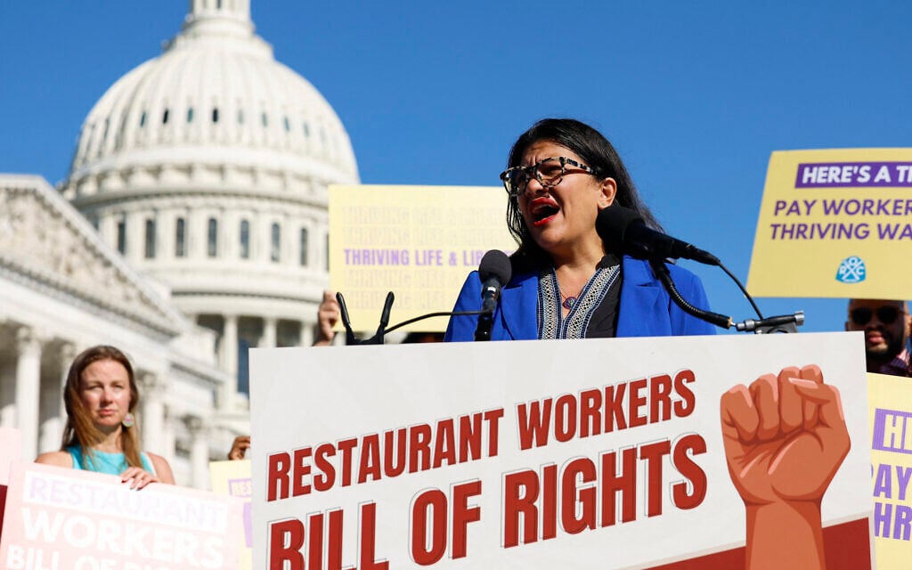 Illustrative: Rep. Rashida Tlaib (D-MI) speaks at a news conference outside the US Capitol Building on September 19, 2023 in Washington, DC. (Anna Moneymaker / GETTY IMAGES NORTH AMERICA / Getty Images via AFP) Illustrative: Rep. Rashida Tlaib (D-MI) speaks at a news conference outside the US Capitol Building on September 19, 2023 in Washington, DC. (Anna Moneymaker / GETTY IMAGES NORTH AMERICA / Getty Images via AFP)