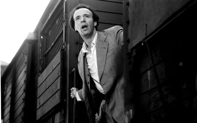 Actor Roberto Benigni in a scene from the Miramax movie 'Life Is Beautiful' circa 1997. (Photo by Michael Ochs Archives/Getty Images)