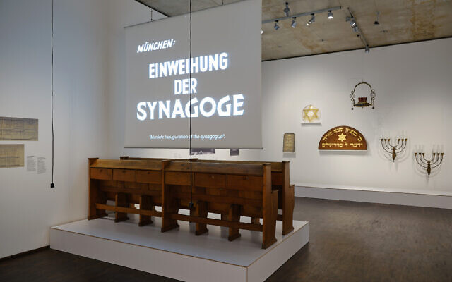 A view of the exhibition 'Munich Displaced: The Surviving Remnant,' at the Jewish Museum in Munich. (Eva Jünger / Jewish Museum Munich)
