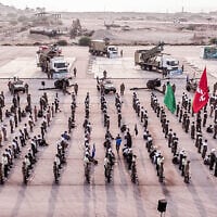 This handout photo provided by Iran's Revolutionary Guard Corps (IRGC) official website via SEPAH News shows Iranian Revolutionary Guard soldiers taking part in a military drill near the island of Abu Musa, off the coast of the southern Iranian city of Bandar Lengeh (SEPAH NEWS / AFP)