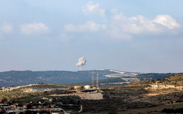 This picture taken from the Israeli side of the border with Lebanon shows smoke billowing following Israeli bombardment around the southern Lebanese village of Aita al-Shaab on December 18, 2023 (Jalaa MAREY / AFP) This picture taken from the Israeli side of the border with Lebanon shows smoke billowing following Israeli bombardment around the southern Lebanese village of Aita al-Shaab on December 18, 2023 (Jalaa MAREY / AFP)