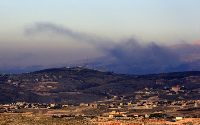 Smoke billows on the outskirts of the village of Kfarshuba, along Lebanon's southern border with northern Israel following Israeli bombardment on December 20, 2023. (AFP) Smoke billows on the outskirts of the village of Kfarshuba, along Lebanon's southern border with northern Israel following Israeli bombardment on December 20, 2023. (AFP)