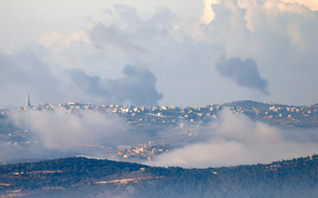 A picture taken from a position along the border in northern Israel shows black smoke along the hills in the southern Lebanese village of Meiss El-Jabal following Israeli strikes on December 25, 2023 (Jalaa Marey / AFP) A picture taken from a position along the border in northern Israel shows black smoke along the hills in the southern Lebanese village of Meiss El-Jabal following Israeli strikes on December 25, 2023 (Jalaa Marey / AFP)