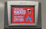 Illustrative: The screen of an Israeli-made Unitronics device that was hacked in Aliquippa, Pennsylvania, on November 25, 2023. (Municipal Water Authority of Aliquippa via AP)