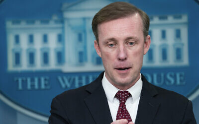 White House national security adviser Jake Sullivan speaks during a press briefing at the White House, December 4, 2023, in Washington. (AP Photo/Evan Vucci)