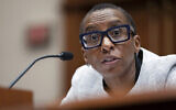 Harvard president Claudine Gay speaks during a hearing of the US House Committee on Education on Capitol Hill, December 5, 2023, in Washington. (AP Photo/ Mark Schiefelbein)