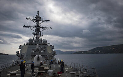 The USS Carney in the Mediterranean Sea, on November 12, 2018. (Mass Communication Specialist 1st Class Ryan U. Kledzik/ US Navy via AP)
