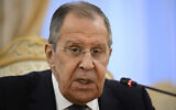 Russia's Foreign Minister Sergey Lavrov in Moscow, Russia, December 27, 2023. (Alexander Nemenov/Pool Photo via AP)