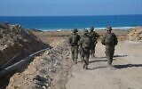 This handout picture released by the Israeli army shows troops on the ground in the northern Gaza Strip on December 2, 2023 (Israel Defense Forces)